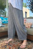Frame Cotton Vintage Wash Barrel Pant Charcoal